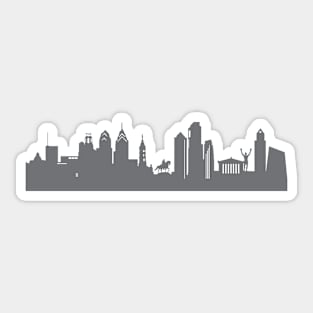 Philadelphia in gray Sticker